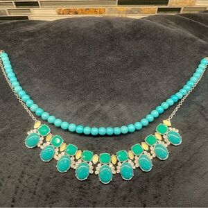 Lia Sophia Turquoise and Lime Necklace